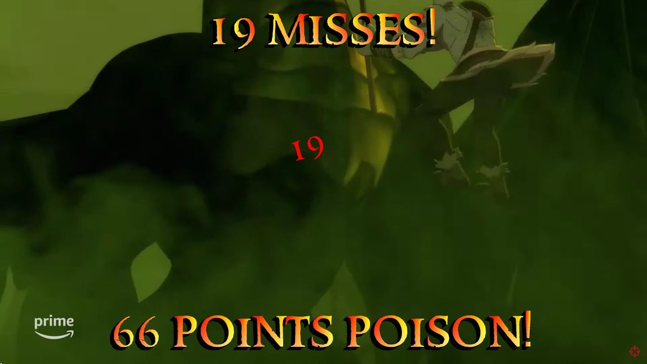 4k Legend of Vox Machina - 19 Misses & 66 Points Poison