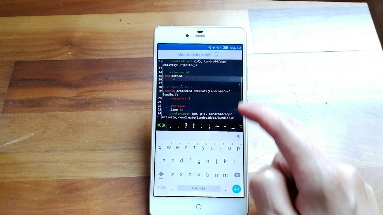 [APK Editor Pro] A simple example: to edit smali code
