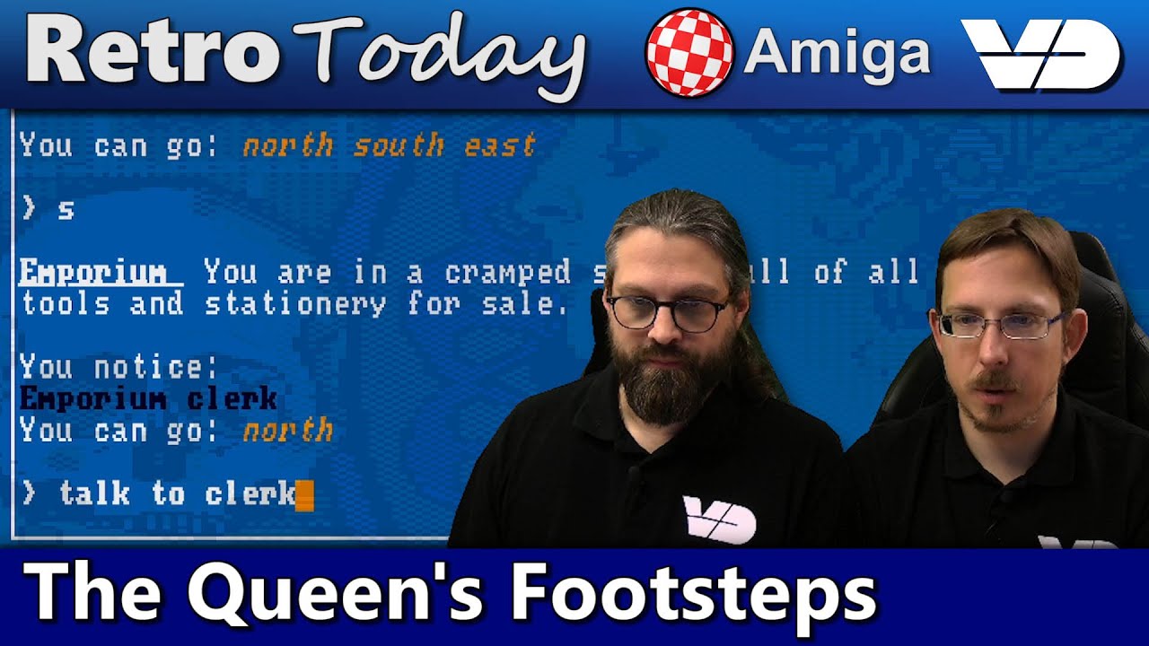Abenteuer im AmigaDOS-Fenster: The Queen's Footsteps (RetroToday/Amiga)