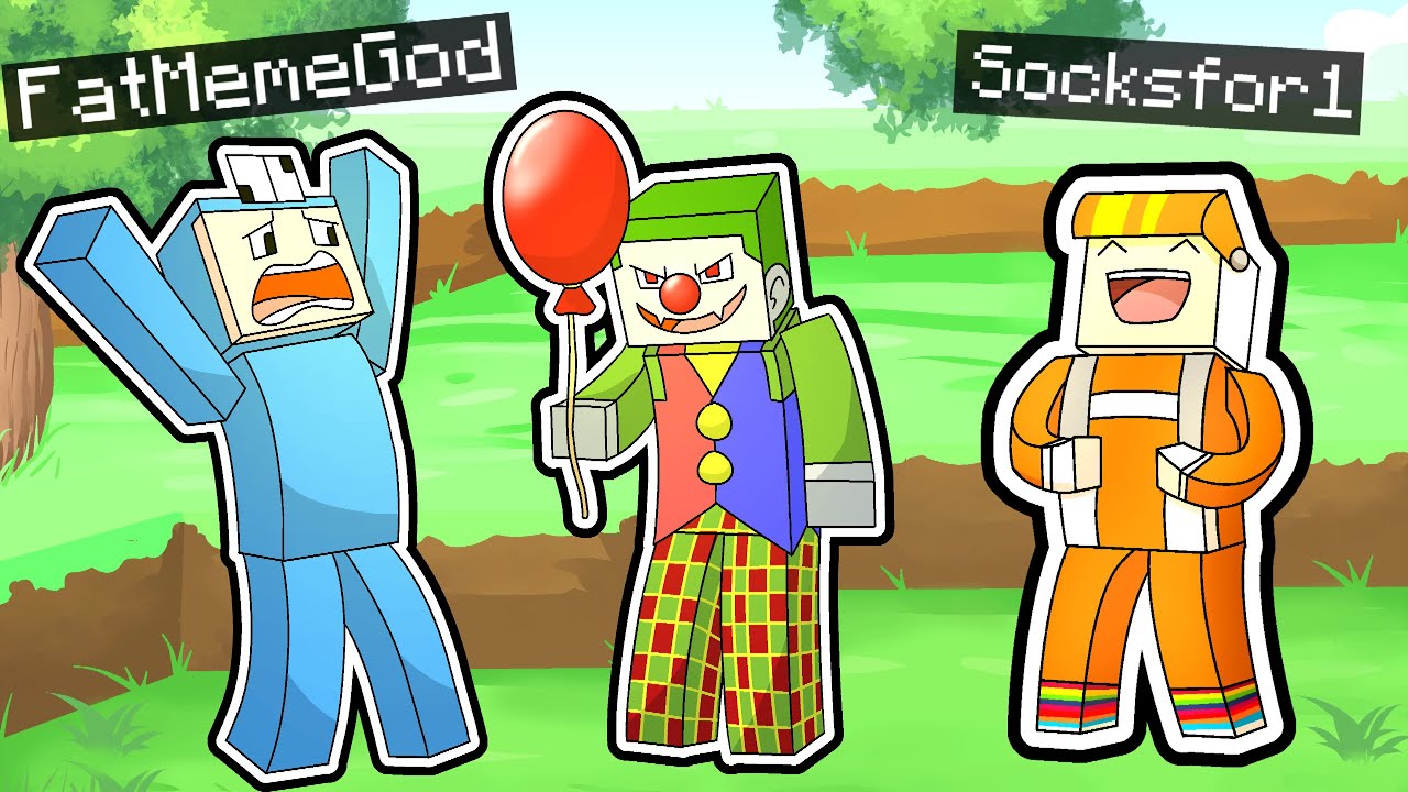 minecraft but I troll FatMemeGod with SCARY CLOWN mod