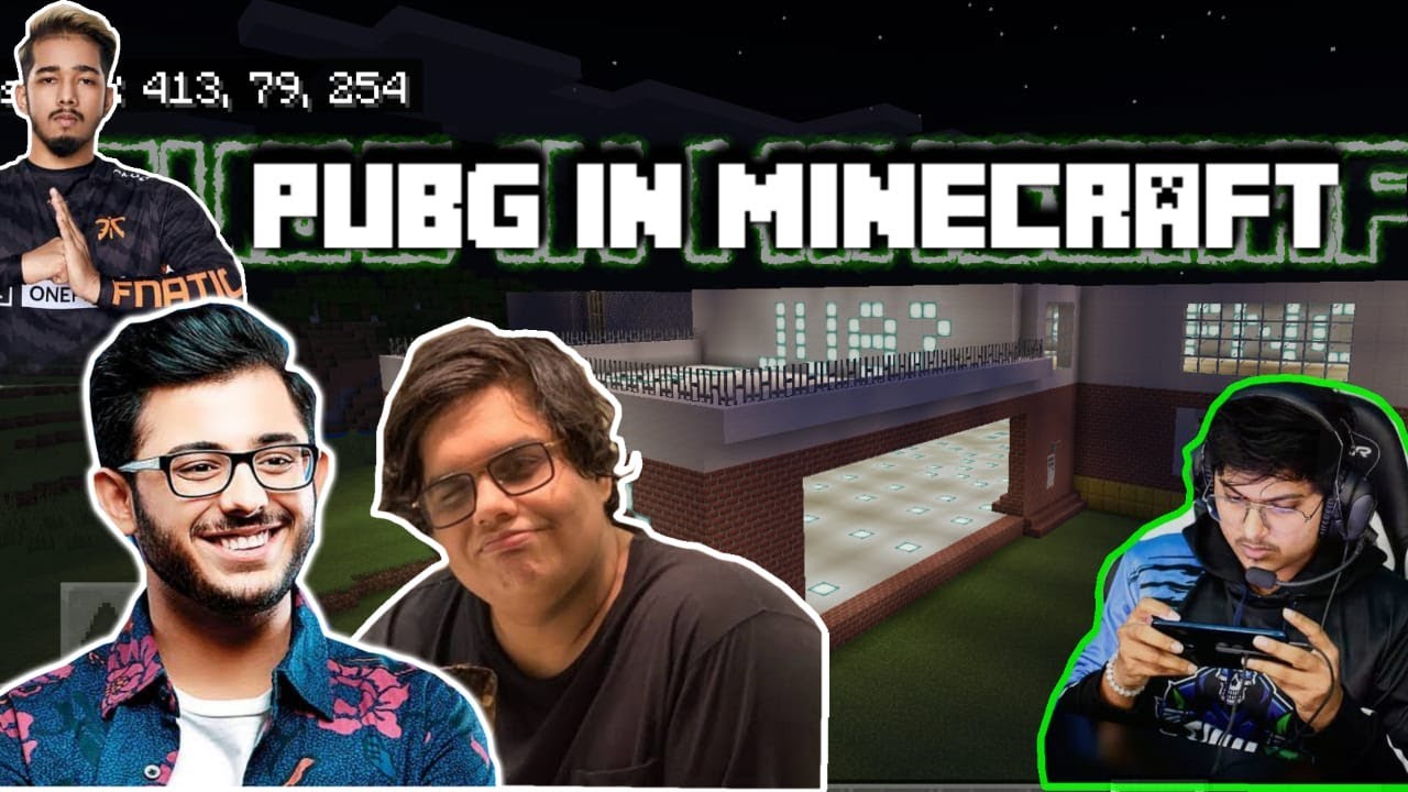 I made PUBG SQUAD HOUSE In MINECRAFT USING INDIAN STREAMERS NAME @CarryMinati