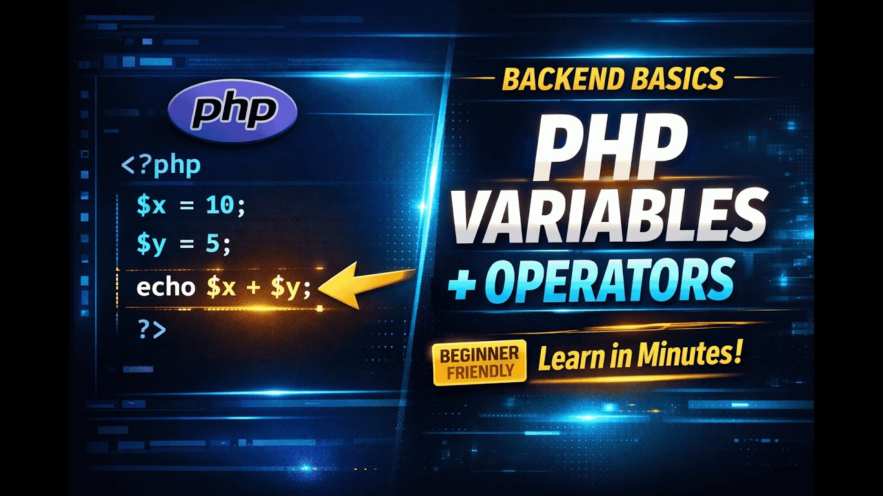 Master PHP Basics: Variables + Arithmetic Operators Lecture 1
