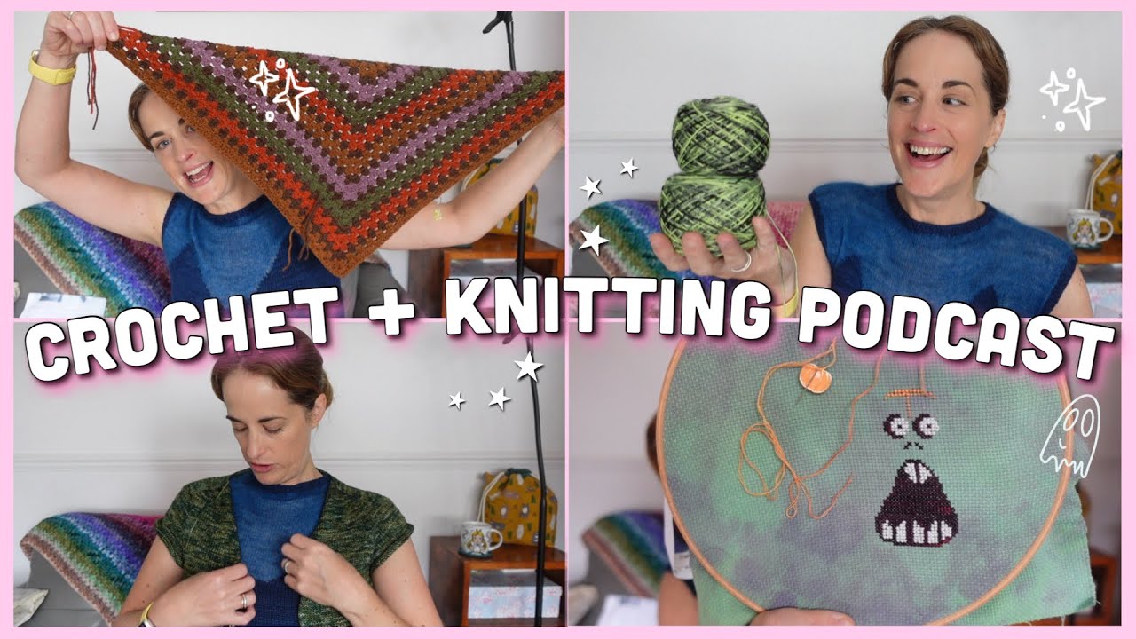 115&bull; August Wrap Up! April Cardigan | Comfort crochet | Spooky cross stitch