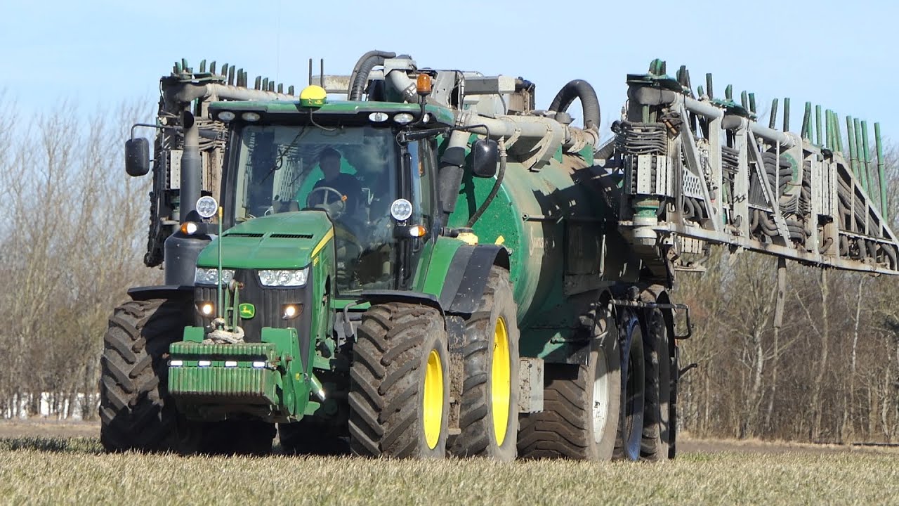 John Deere 8310R w/ Samson PG II 27 HWD - Manure 2021 | Danish Agriculture