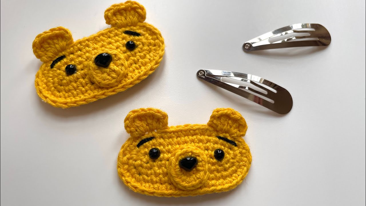 CROCHET Winnie the Pooh | DIY | Hair Clip | Easy