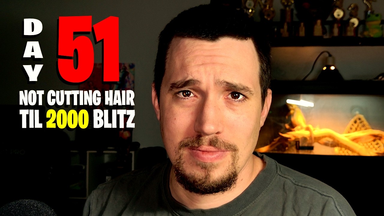 Day 51 of not cutting my hair till 2000 blitz on chess.com