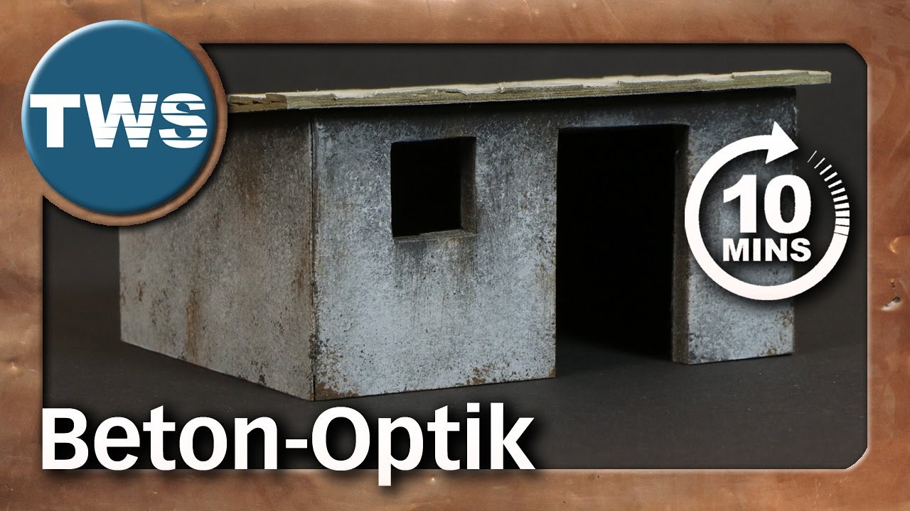 Tutorial: Beton-Optik & Struktur tupfen (Tabletop, Gel&auml;ndebau, Malen per Tupf-Technik, Diorama, TWS)