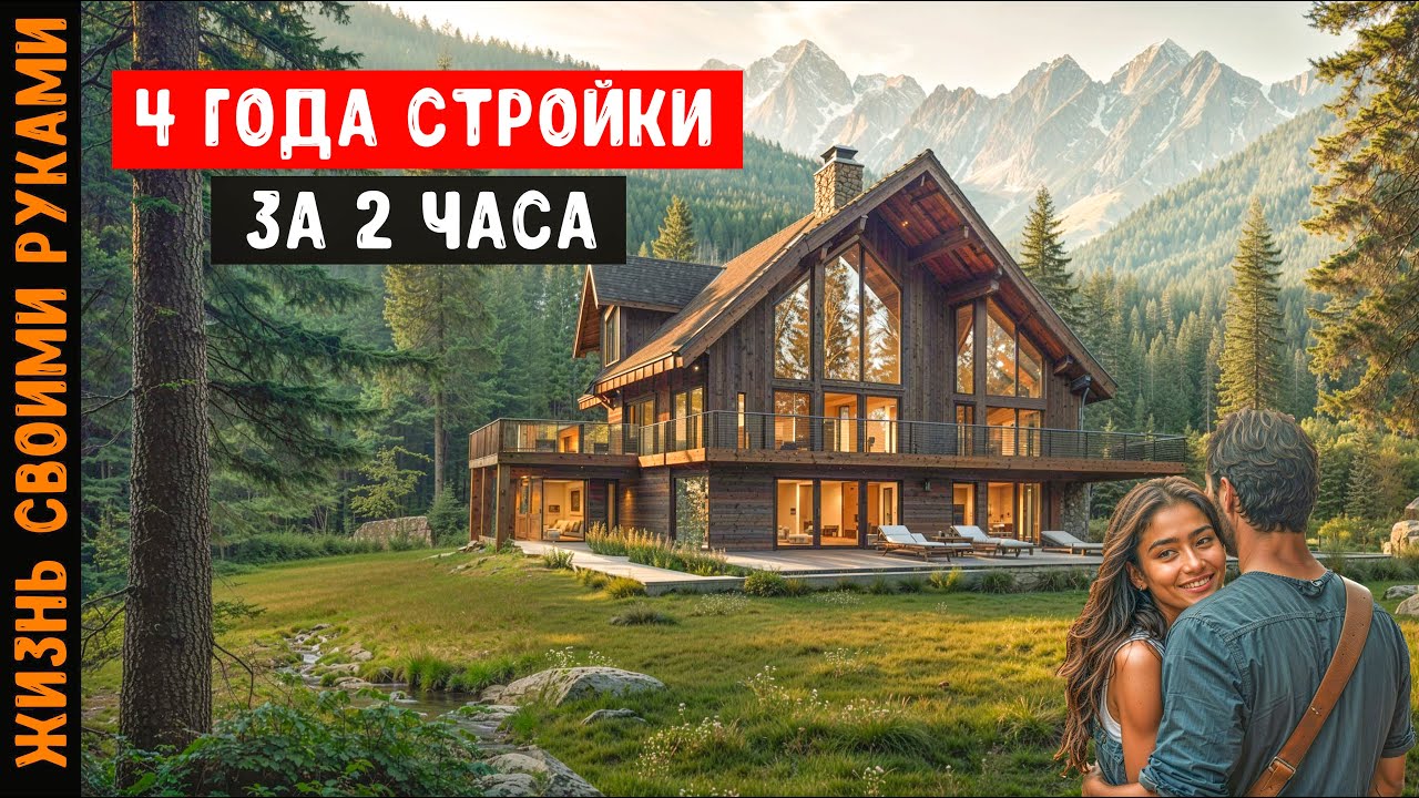 TIMELAPSE - 4 ГОДА СТРОЙКИ ДОМА ЗА 2 ЧАСА