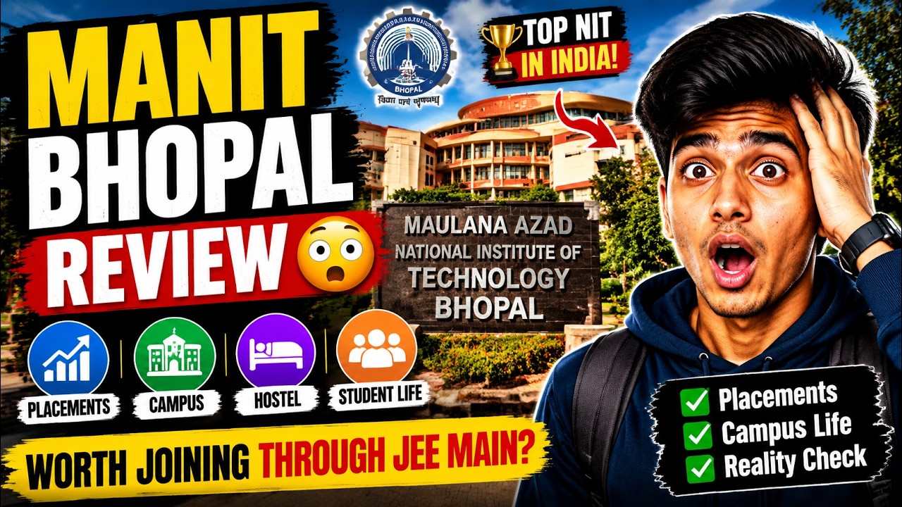 MANIT Bhopal Review 😳 | Placements, Campus, Hostel & Reality (JEE Students)