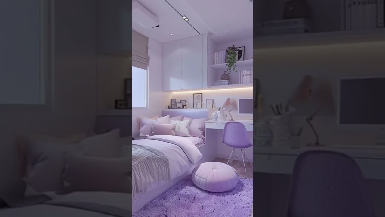 Aesthetic purple bedroom idea 💜