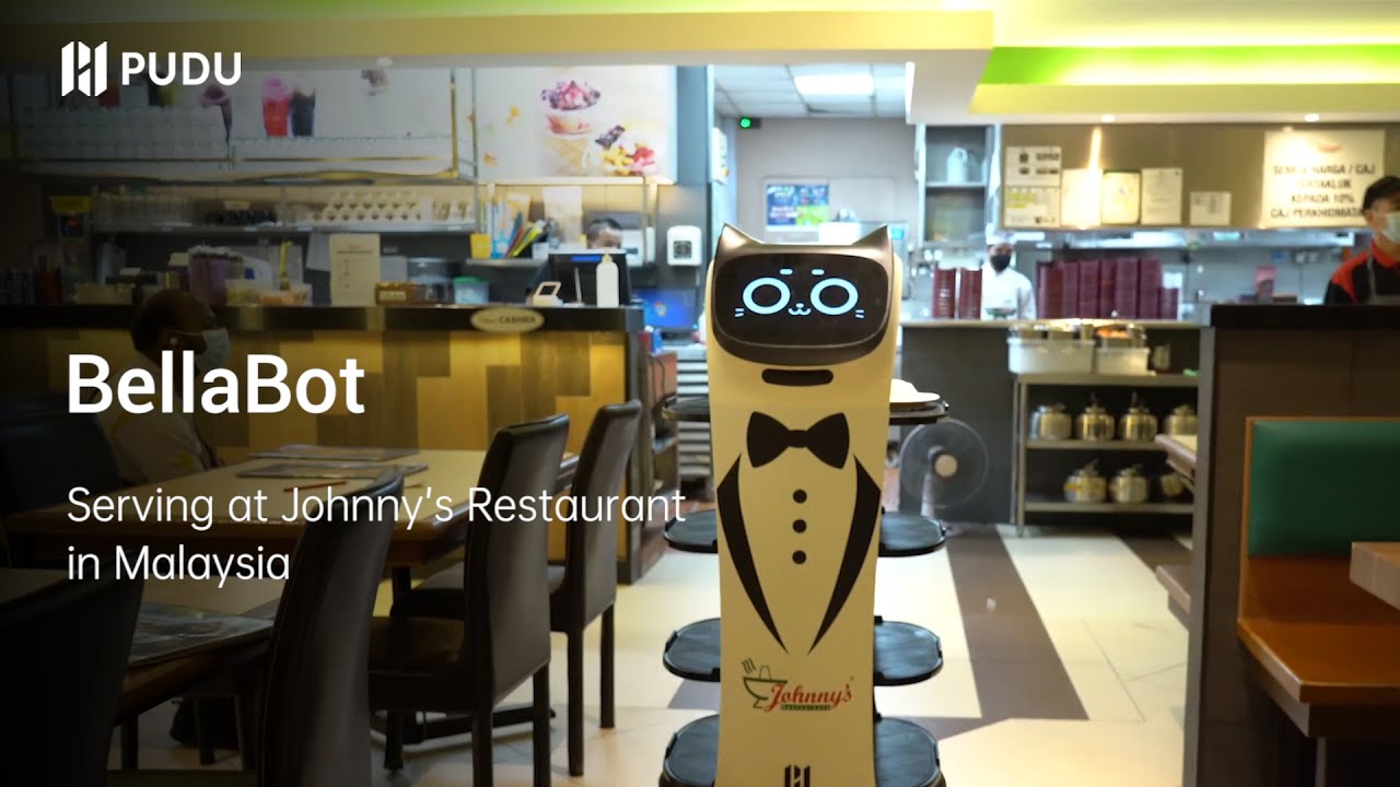 BellaBot serves at Johnny's Restaurant in Malaysia | Pudu Robotics