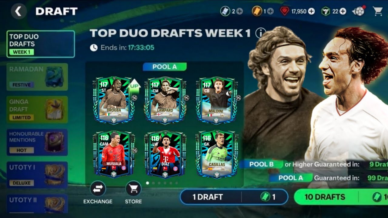 TOP DUOS NEW EVENT LEAKS FC MOBILE 26 | FREE 117 OVR CAPPED LEGEND WEEK 4 DRAFT FC MOBILE!