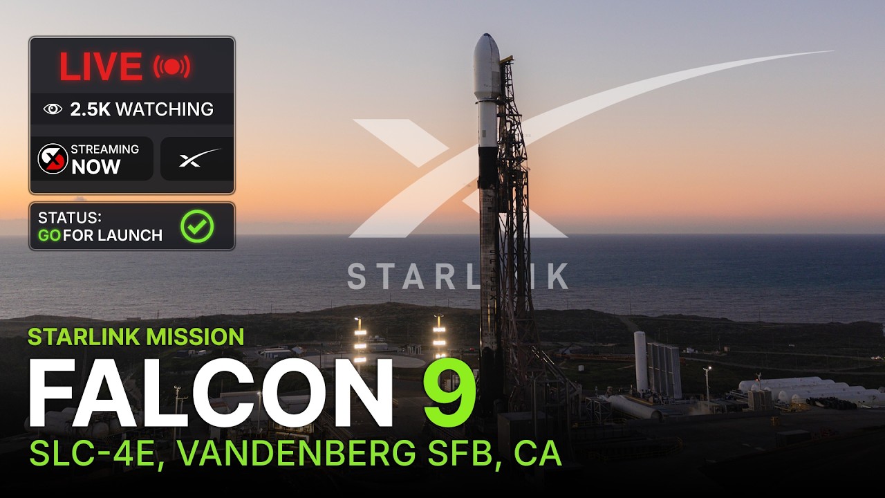 Live 🔴 Starlink 17-53 Mission : SpaceX Launches 24 Satellites from Vandenberg, California