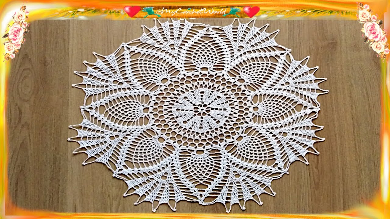 Okragła Serwetka 55 cm /cz.1/rzędy 1-15  @mycrochetworld