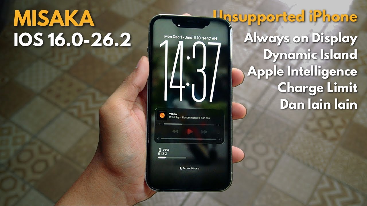 TUTORIAL NYALAIN DYNAMIC ISLAND, AOD, APPLE INTELLIGENCE DI IPHONE JADUL! MISAKA X INDONESIA