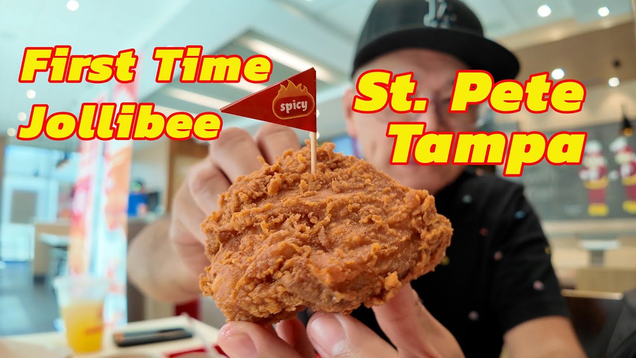 First Time Eating Jollibee St. Pete - Tampa! Crossing Florida’s Tallest Bridge for ChickenJoy