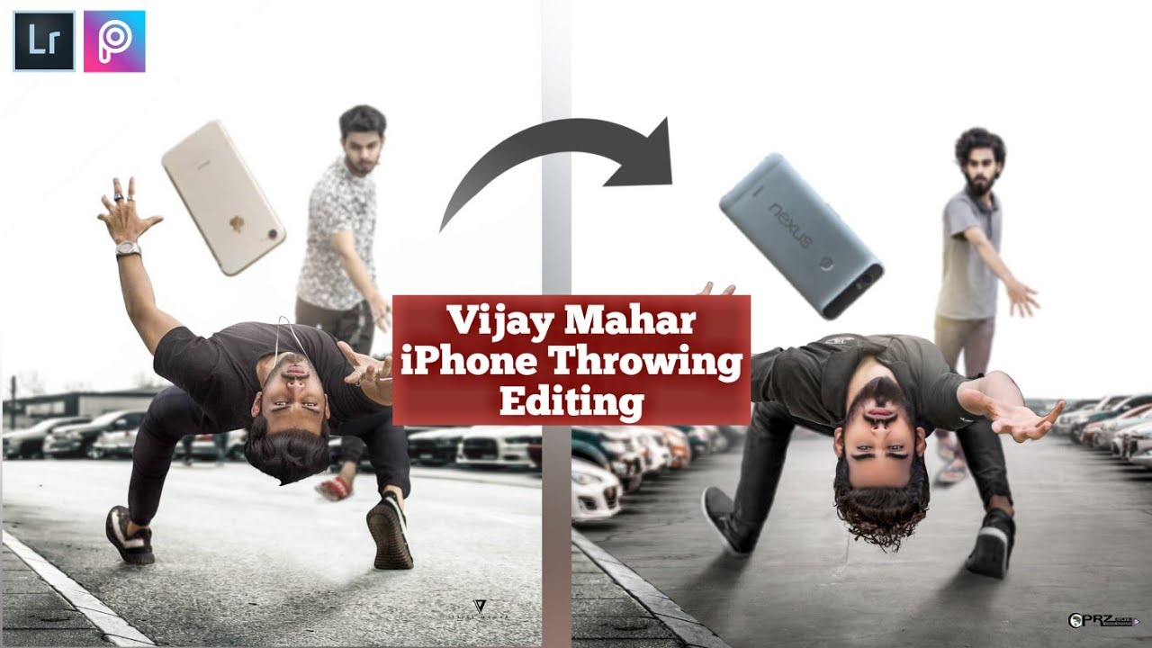 Challenge iPhone Throwing Concept Of Vijay Mahar | Picsart Mobile Editing - PRZ Edits