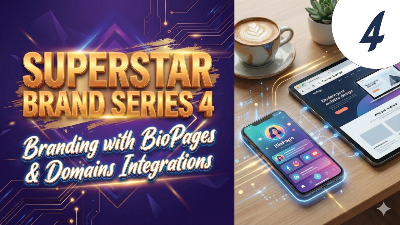 SUPERSTAR BRAND SERIES 4 Branding with BioPages & Domain Integrations Part 4