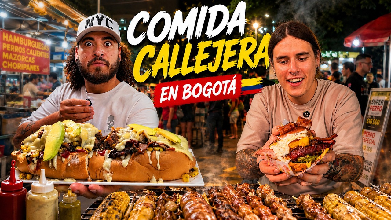 PROBANDO COMIDA CALLEJERA en BOGOT&Aacute; 🤯 &iquest;la mejor comida callejera de Colombia?