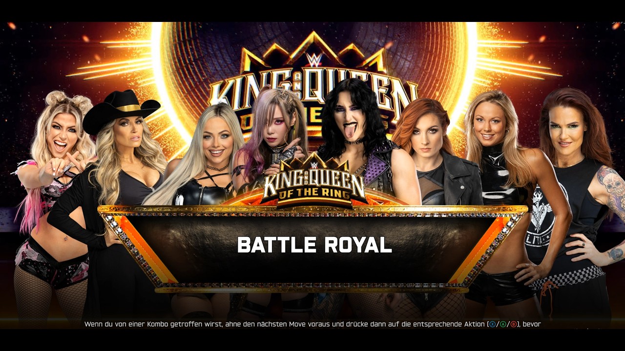 WWE 2K25 8 man (female) Battle Royale [Showcase] with Entrances - Queen of the Ring