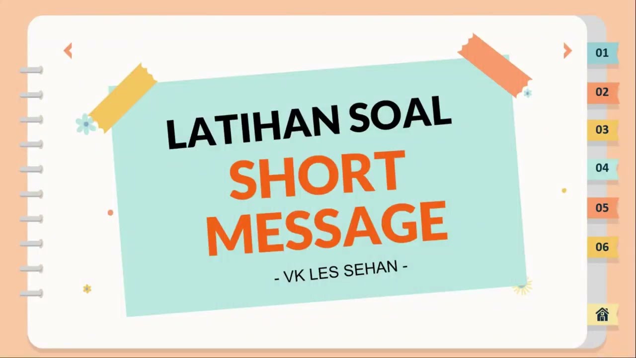 LATIHAN SOAL SHORT MESSAGE