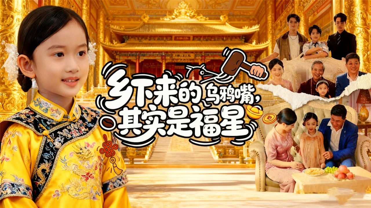 《鄉下來的烏鴉嘴，其實是福星》💖烏鴉嘴竟是真福星？比试運氣完勝堂姐？#反差萌寶 #福運滿滿