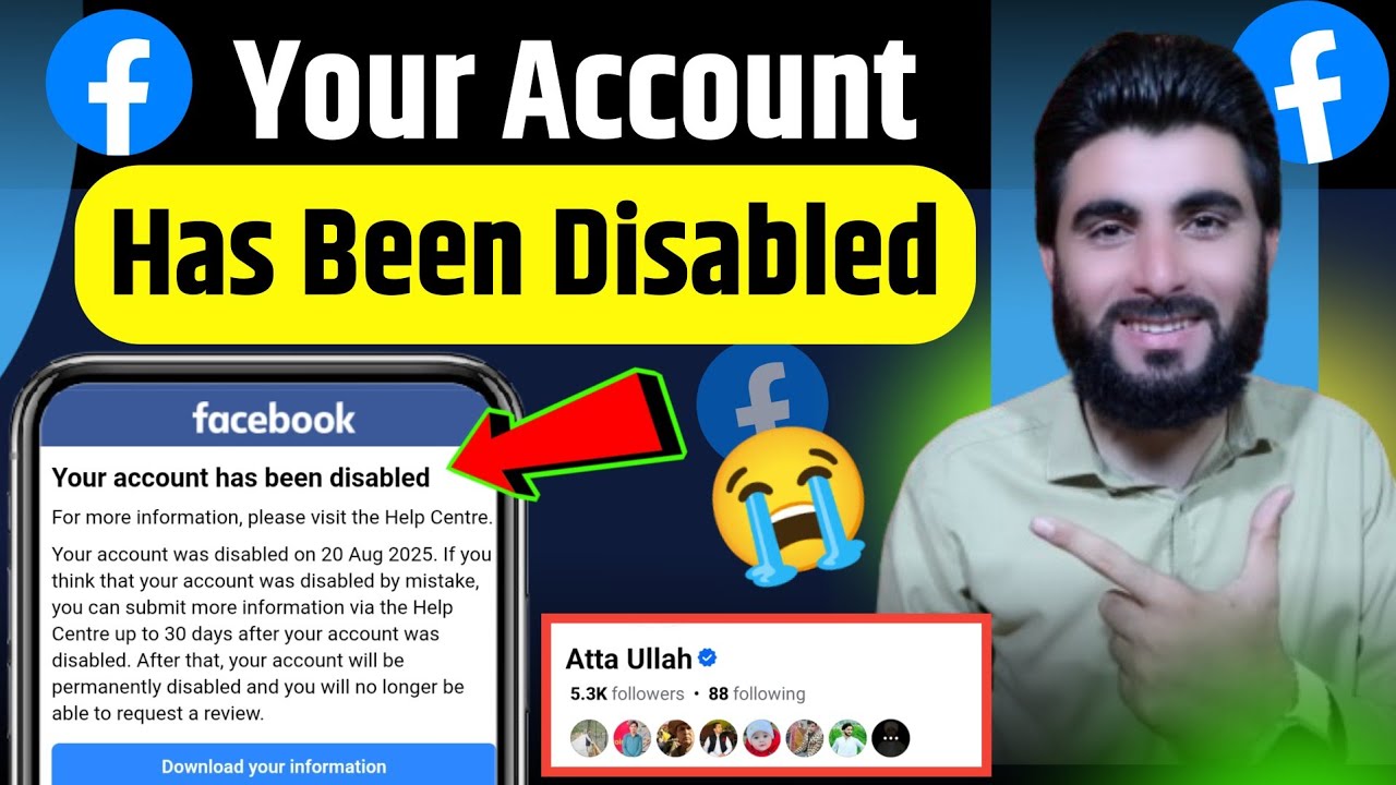 🥲 Your Account Has Been Disabled | How to Recover Disabled Facebook Account 🔥