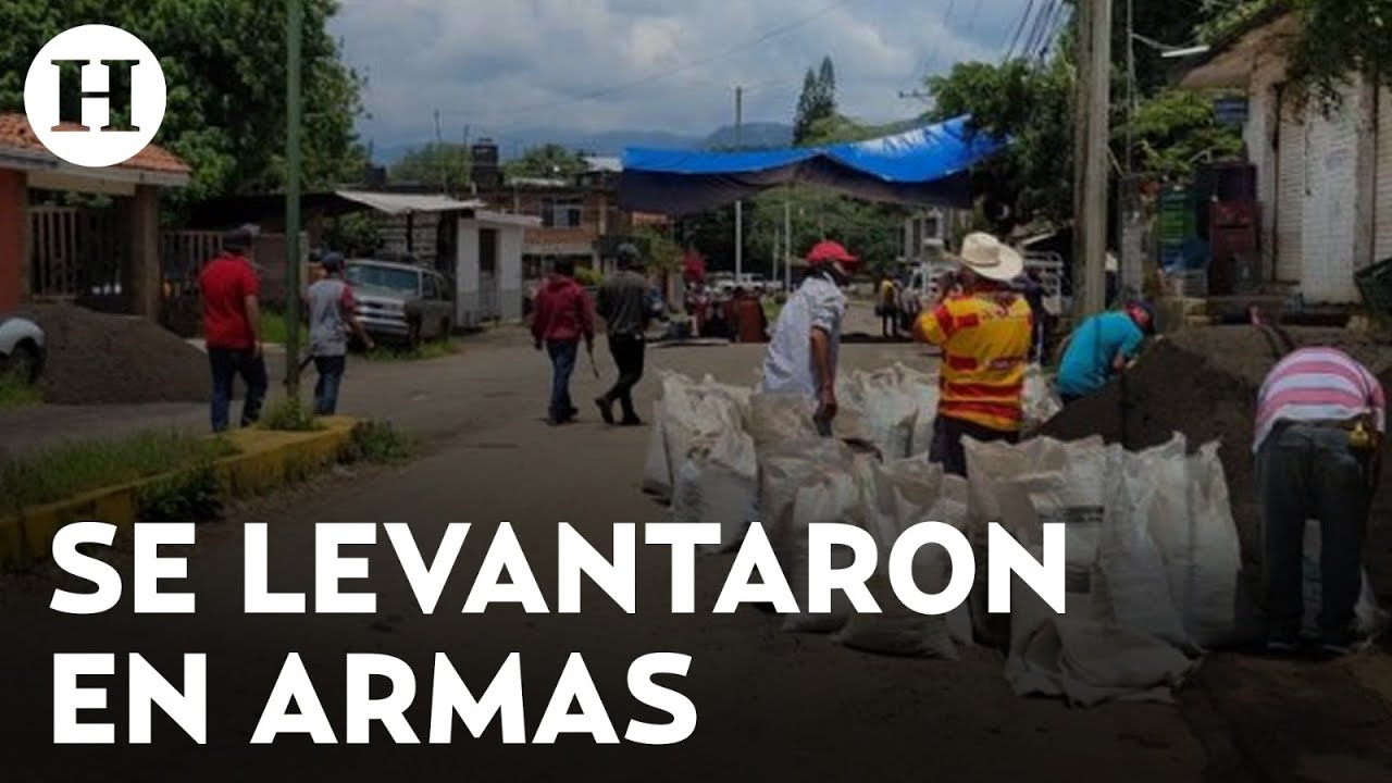 ¡Hartos de las extorsiones y secuestros! Habitantes de San Ángel Zurumucapio se levantan en armas