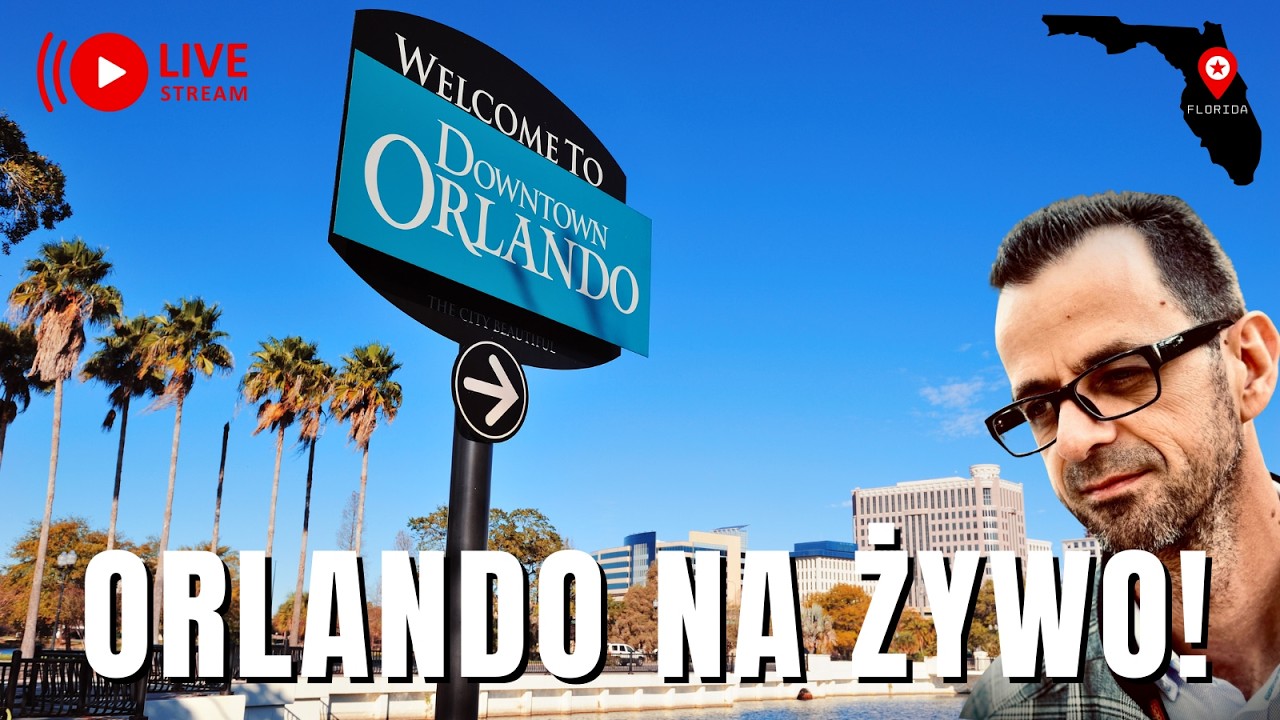 Downtown Orlando, Floryda NA ŻYWO! Zwiedanie - spacer i pogawędki z widzami!