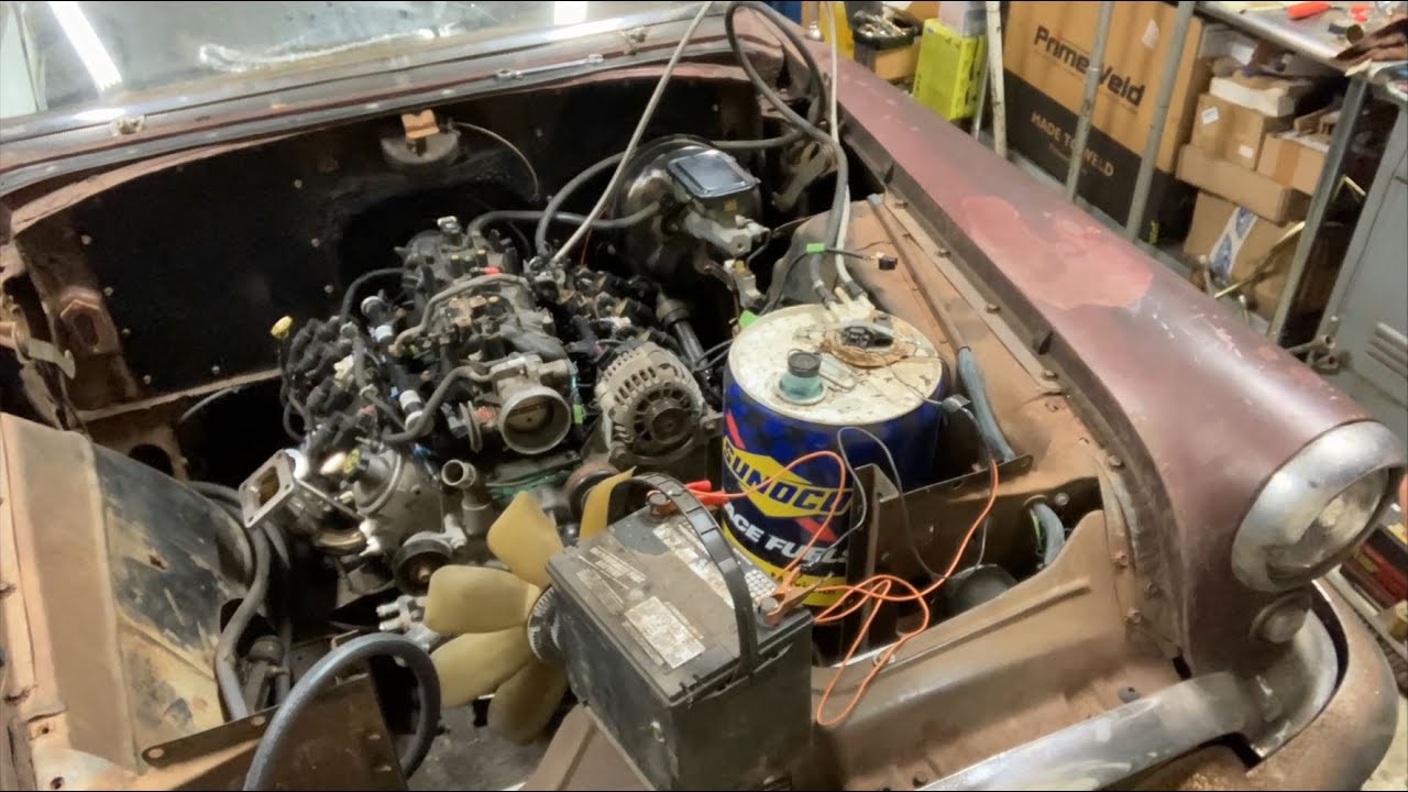 Ebay LS swap wiring harness install part 2 and first start! 1955 Buick Special Turbo LS swap part 59