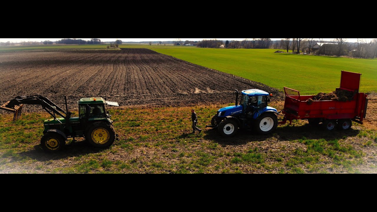 John Deere 3140 akcja obornik część 1