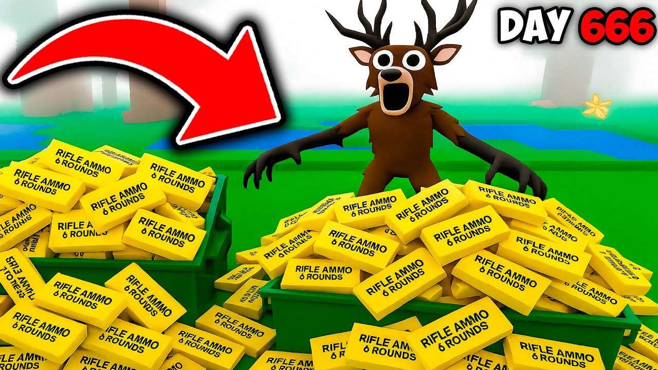 Я СОБЕРУ 10 000 БОЕПРИПАСОВ ЗА 99 НОЧЕЙ В ЛЕСУ ROBLOX