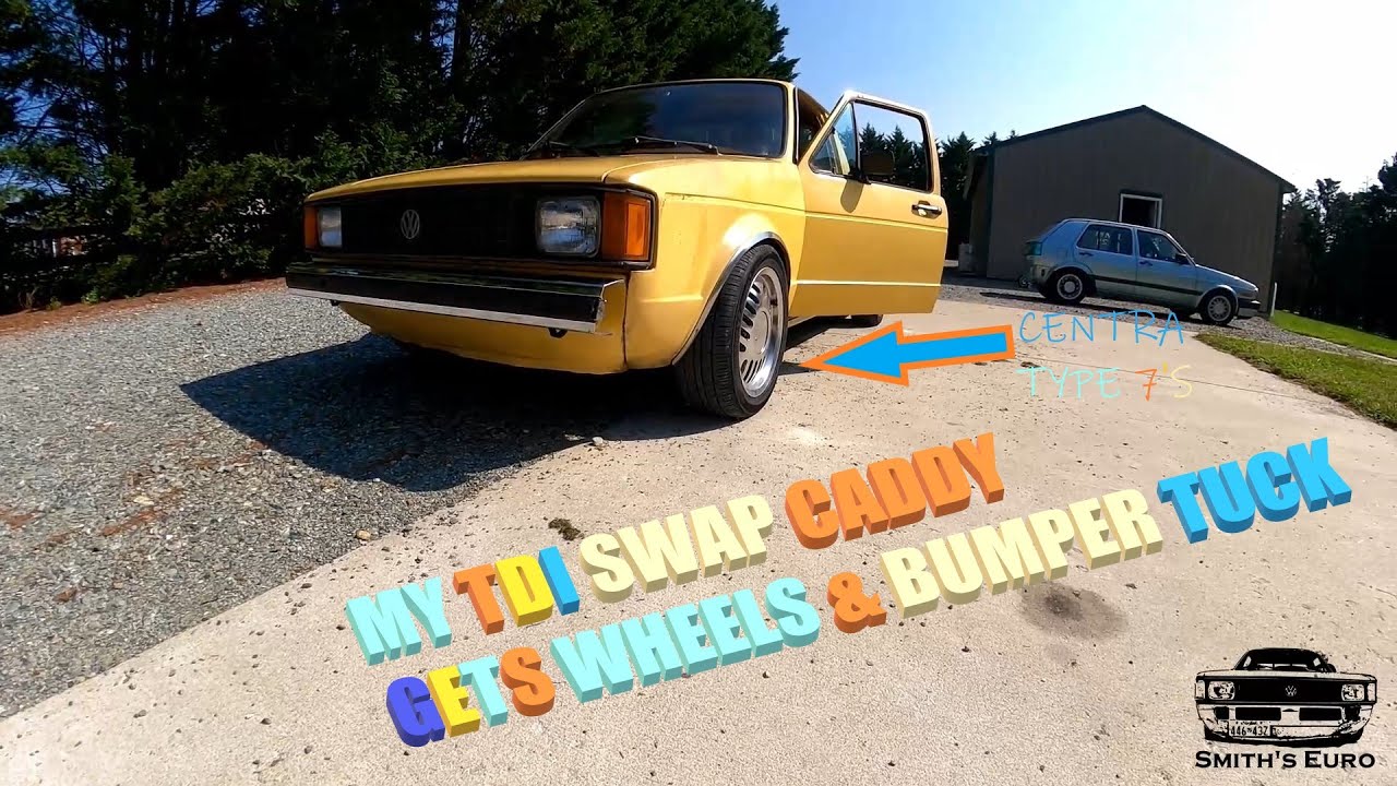 CADDY GETS THE CLEANEST BUMPER TUCK ON AN MK1 AND PERIOD CORRECT CENTRA WHEELS