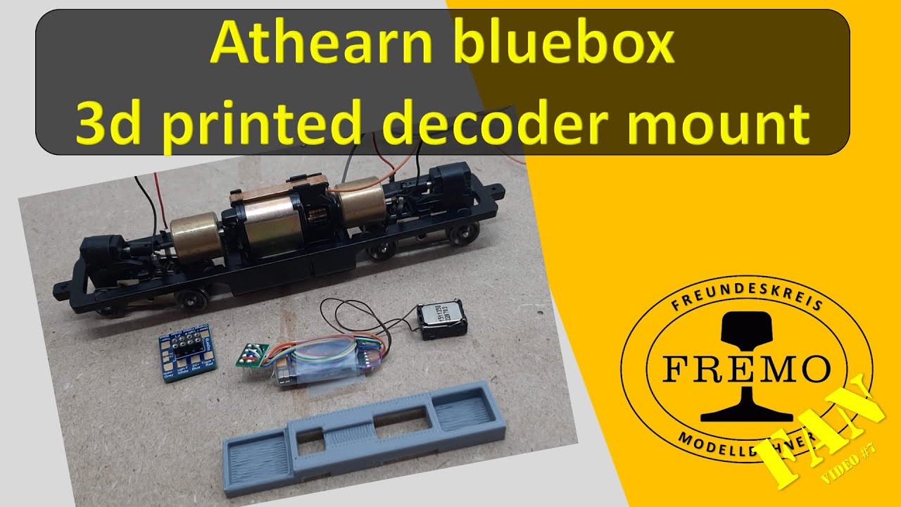 Athearn bluebox 3d print decoder mount