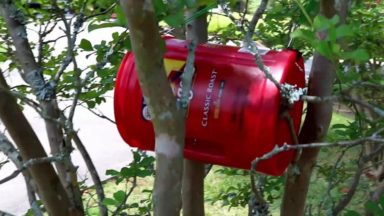 Keeps Seeds Dry Homemade Coffee Can Bird Feeder