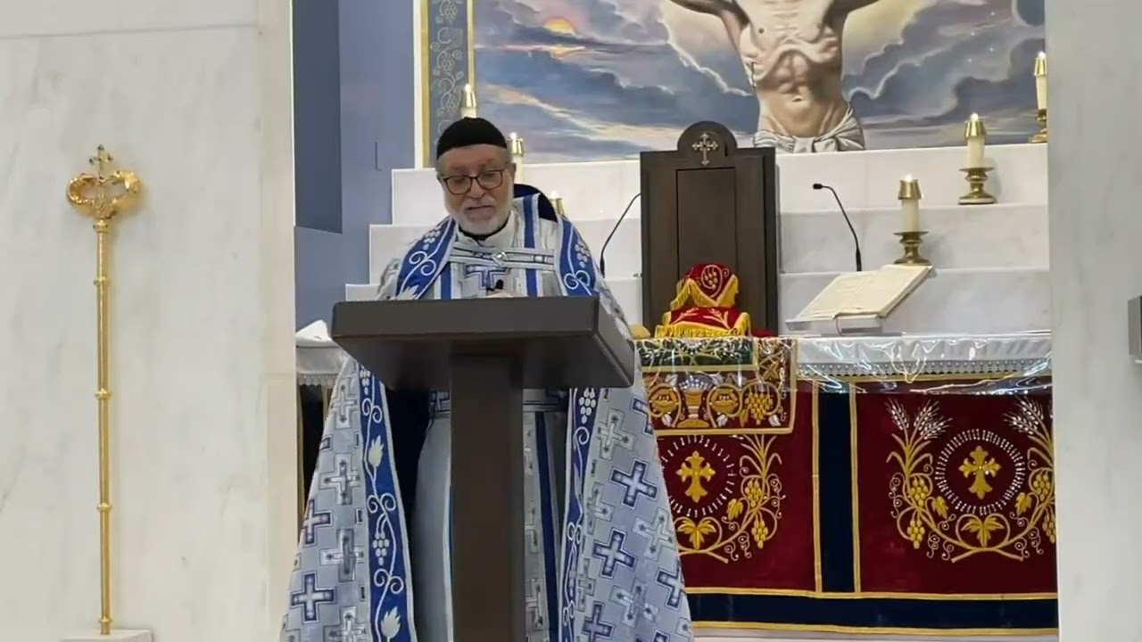 غُصْنُ الزَّيْتُونِ وَبِشْرَةُ الْخَلَاصِ | الآب القس كوركيس إلياس | كنيسة مار بارصوم للسريان