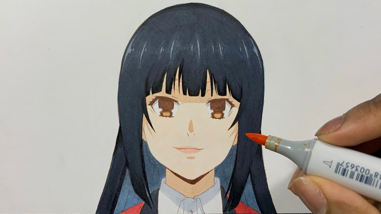 How to Draw Yumeko Jabami Easy - Kakegurui (賭ケグルイ)