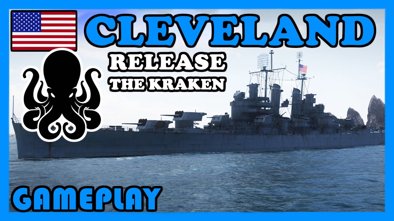 CLEVELAND GAMEPLAY- TIER 8 KRAKEN- WORLD OF WARSHIPS - PC [PT/BR]