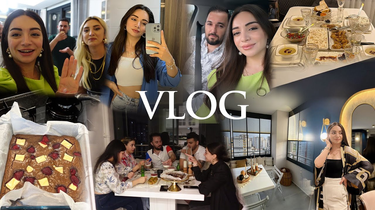 VLOG | YEMEKLİ MİSAFİR OLDUK | YEMEĞE MİSAFİRİM VAR | NELER HAZIRLADIM| BAYRAMLAŞMA | BROWNİE TARİFİ