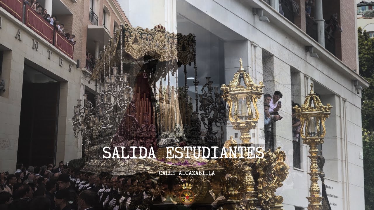 Salida y curva calle Císter - Cofradía de los Estudiantes (Lunes Santo 2025)