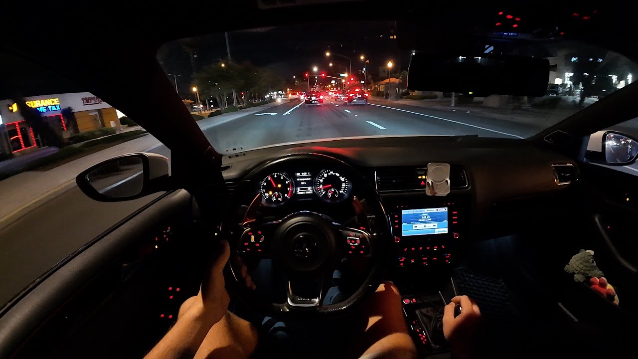 LOUD Jetta GLI POV - Spirited City Night Drive ASMR - (DSG Farts)