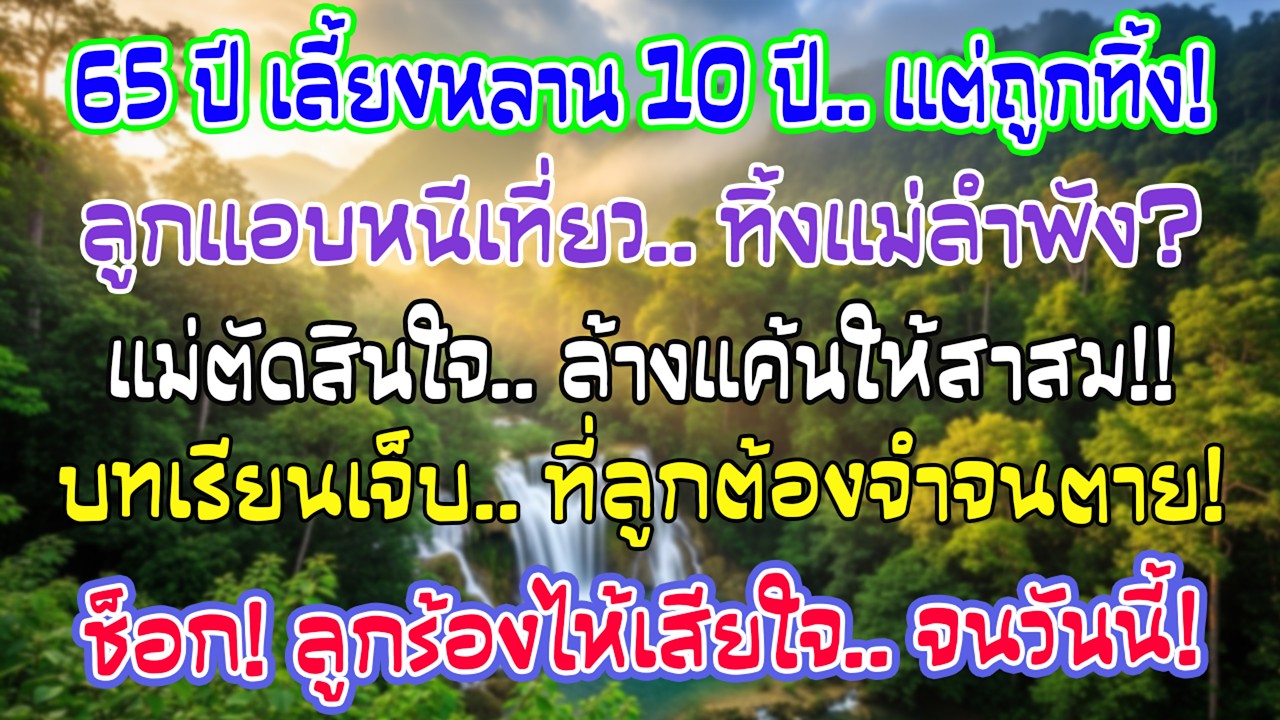 ฉันวัย65 เลี้ยงหลาน 10 ปี แต่ลูกพาเมียลูกเที่ยว ทิ้งฉัน… ฉันตัดสินใจบางอย่าง เขาเสียใจถึงวันนี้