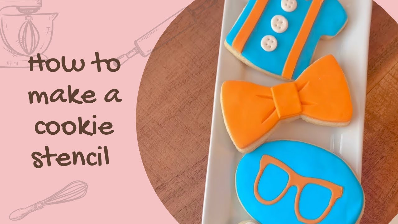 How to make a cookie stencil with Cricut. Blippi cookies
