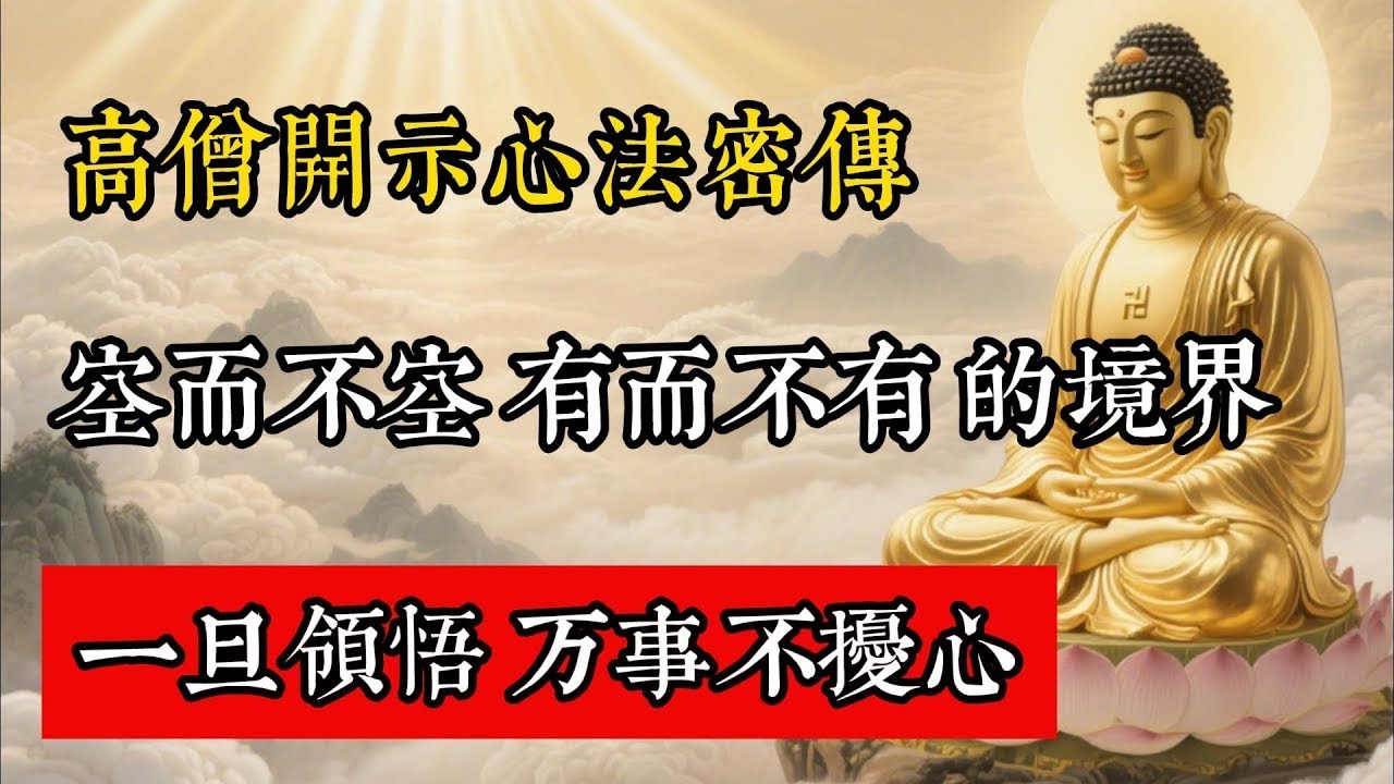 高僧開示心法密傳：“空而不空，有而不有”是何種境界？一旦領悟，萬事不擾心!#佛教 #佛家 #佛法 #佛學知識 #佛學智慧 #修心修行 #佛教文化 #禪悟人生 #傳統文化
