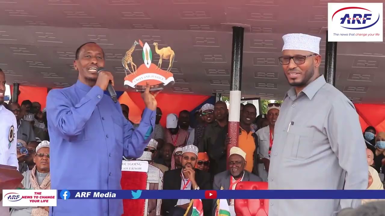 Governor Ahmed Abdullahi (Jirr), Deputy Ahmed Muhumed swearing-in fete lights Wajir town
