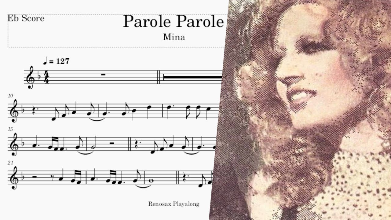 Parole Parole (Mina) Eb Sax Sheet music score