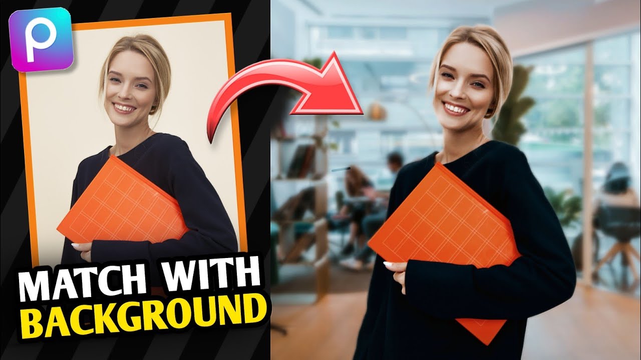 How to match subject with Background in PicsArt Mobile app tutorial