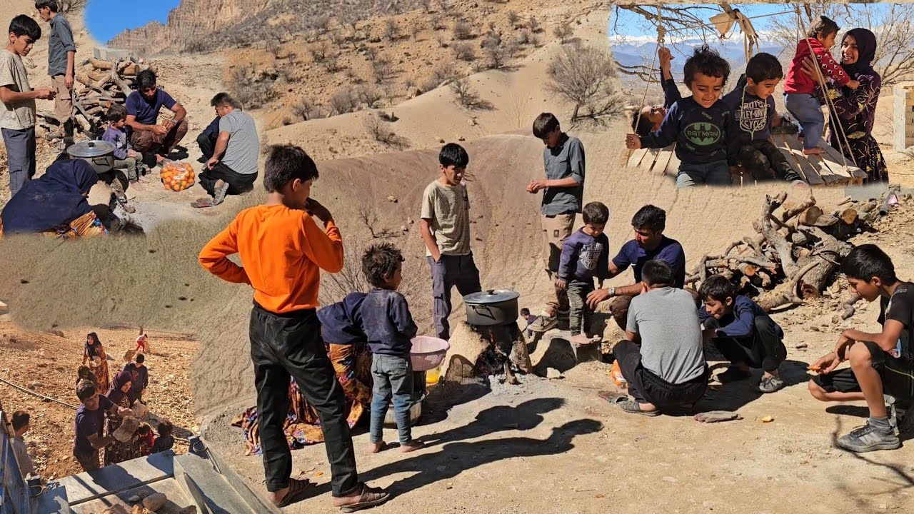Teamwork: Ismail and his friends helping their father