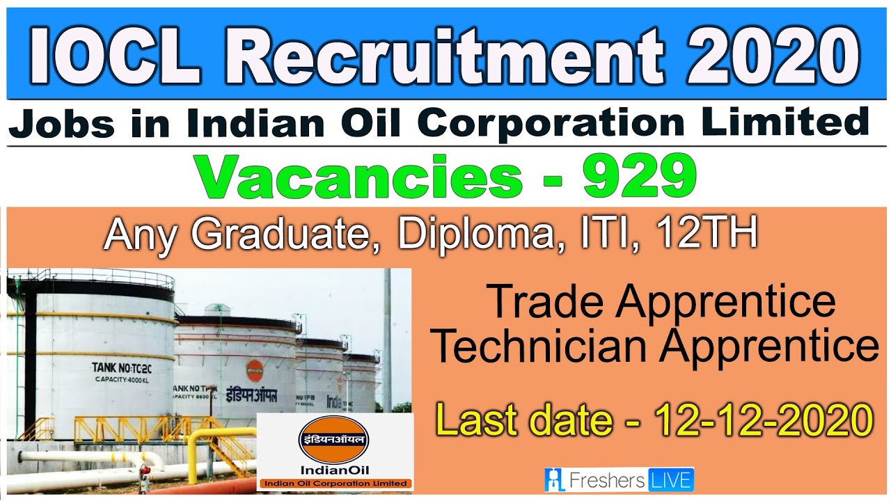 Jobs in Indian Oil Corporation | IOCL Recruitment 2020 | IOCL Apprentice