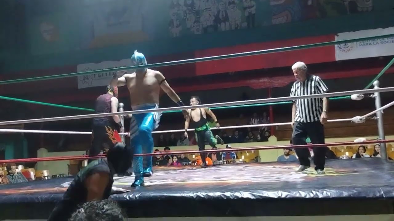 arena afición domingo 15 de febrero- lucha semifinal- primera caida